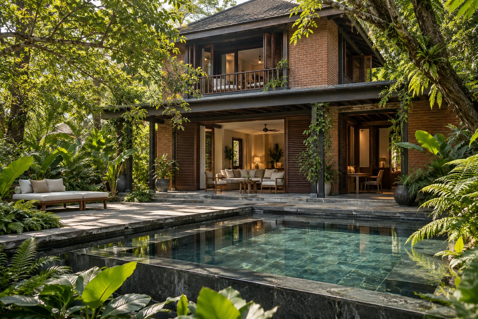 A Riritana villa with its own pool and verandah
