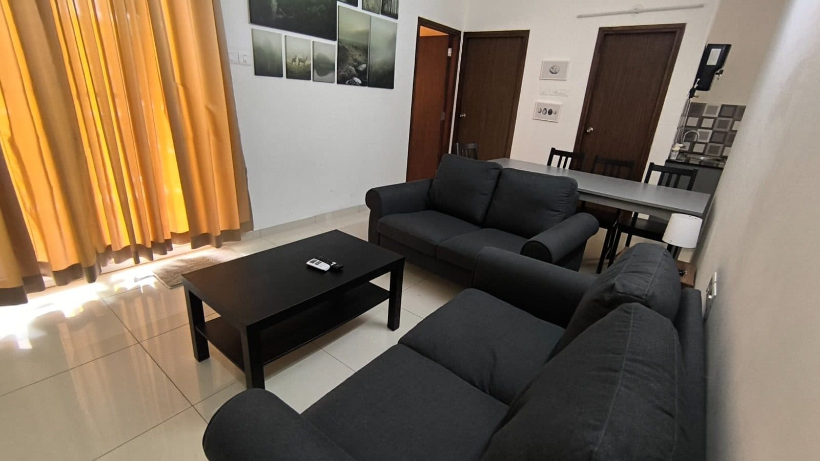 A furnished living area in a residence at Adora De Goa